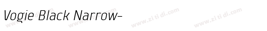 Vogie Black Narrow字体转换